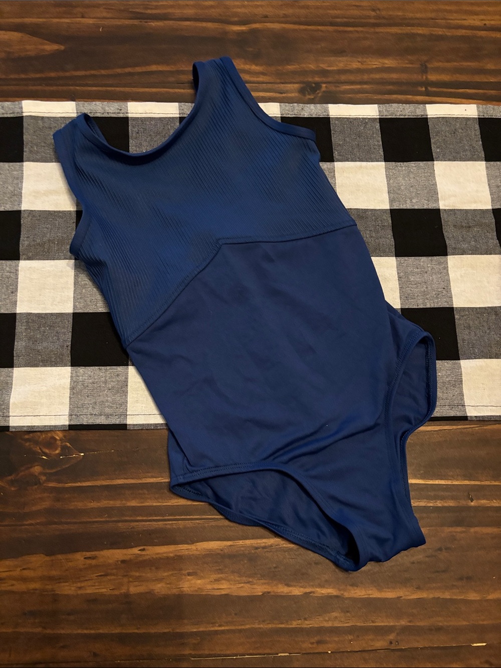 Danz n motion blue ribbed leotard child’s 8 10